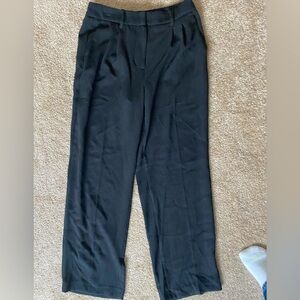 Nine West Black High-Rise Wide-Leg Dress Trousers